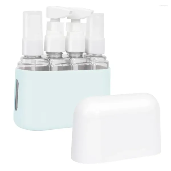 Garrafas de armazenamento 4 em 1 Skycase Shampoo Bottle Travel Set recipientes para líquidos de loção para produtos de higiene pessoal plástico reabastecido à prova de vazamento