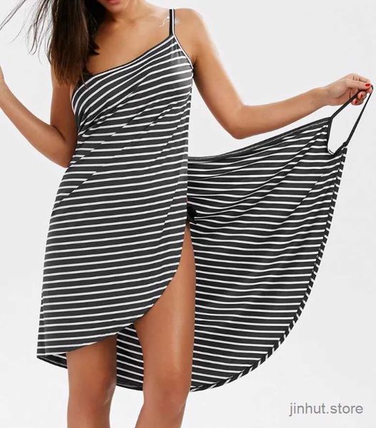 Momento de banho feminina 2024 Big Size Summer Beach Sexy Women Wompe Wrap Dress Biquíni Cobra Sarongos Cloths Swimswear