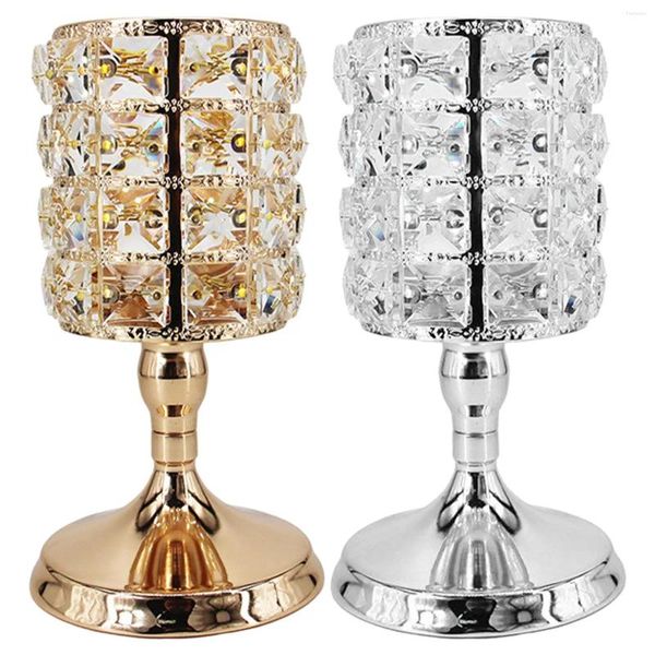 Declaradores de velas Crystal Modern Holder Candleholder Candlestick Decoration