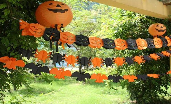 Creepy Halloween Garland Banner Bat Bat Pumpkin Ghosts Spider Party Decorations Party Festwlub Bar Papel Bandas Decoração 118innch8837682