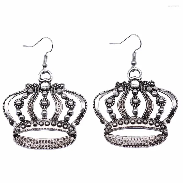 Brincos de balanço 1Pair Big Crown Jewelry Acesories Gon Ganch Tamanho 18x19mm