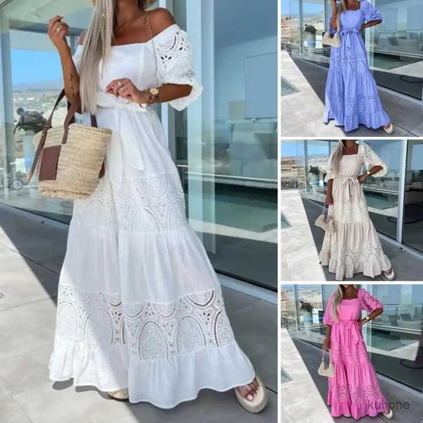 Vestidos casuais básicos encantadores para o cinto de vestido de praia vestindo vestido de bainha de bainha anti-pilão praia