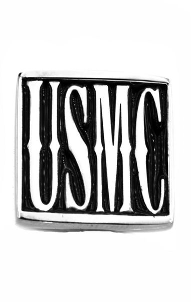 Fanstreeel Anello in acciaio inossidabile su misura uomini Wemen gioielli USMC 4 Numeri lettere Iniziali Nome alfabeto Nome personalizzato Persona7776146