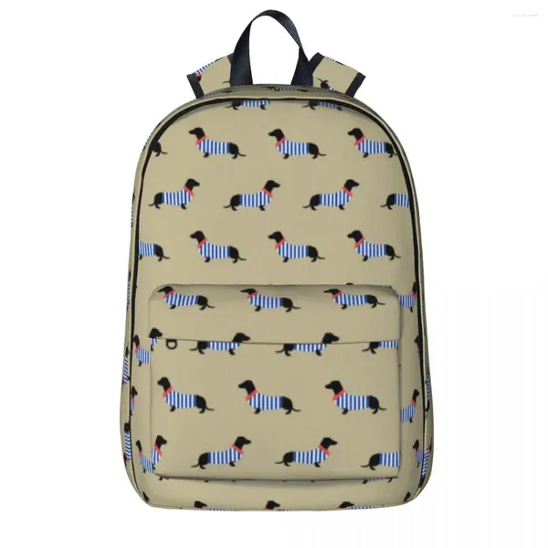 Rucksack Noisydesigns süße Dackel -Hunde -Rucksäcke für Jungen junger Jungen Mochila Kleine Kinder Schultaschen Frauen Männer Kinder Buchung Tasche