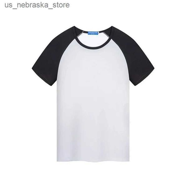 T-shirt Sublimation Blank T-shirt Modal Raglan Colore solido a collo rotondo a manicotto corto camicia culturale Summer Clothing Q240418