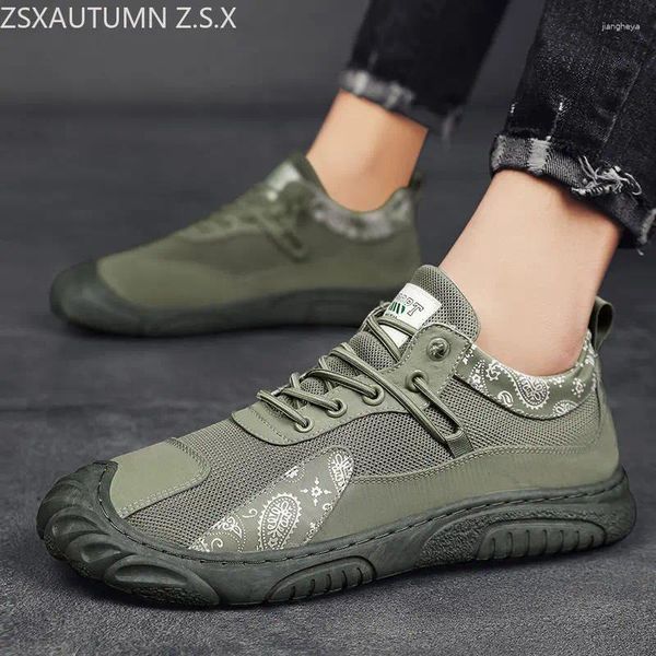 Scarpe casual Gli uomini estivi scivolano su mesh traspiranti sneaker di moda all'aperto lavorano 2024 vulcanizzare sport da corsa