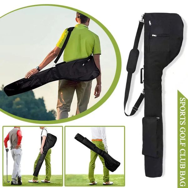 Bolsas dobráveis de clube de golfe esportivo Treinamento ao ar livre Treinamento portátil Bolsa de ombro leve pode segurar completo unissex 240411