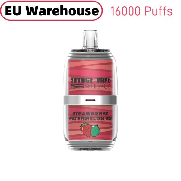 Savage Whiskey Vape Puffs Puff 16000 E Zigarette Vapes 26 ml E-Saft 10 Sorten 5% Mesh Spule 650mAh Batterie wiederaufladbar Einwegvolf E Cig Puff 9000 1000 12000 15000