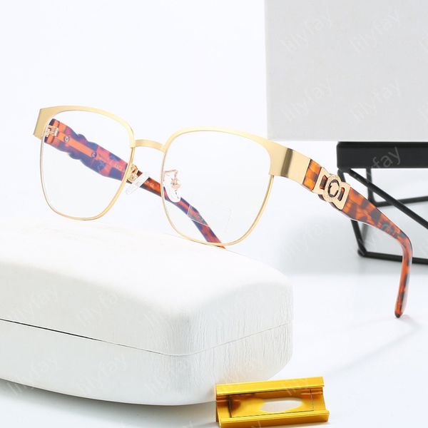 Mode -Sonnenbrille für Frauen Designer Sonnenbrille für Männer Campus Style Eyewear Luxus Gold Halbrahmen Sonnenglas Transparent Objektiv Brille mit Box -3