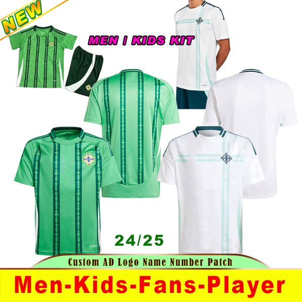 2024 Kuzey İrlanda Futbol Formaları Divas Charles Evans Futbol Gömlek Charles Ballard En İyi Kahverengi Evde Erkekler Set Çocuk Kiti Üniforma