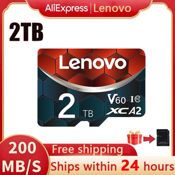 Cartões Original Lenovo 2TB Micro Card 256 GB 1TB 512GB 64GB SD Memory Card 128 GB Flash Memory Card para telefone/câmera/nintendo interruptor