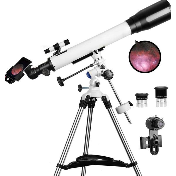 Telescopio professionale per bambini e principianti - apertura da 70 mm, lunghezza focale di 700 mm, supporto EQ, 2 oculari plossl - perfetto per gli appassionati di astronomia