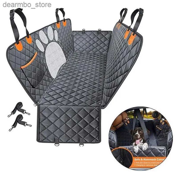 Portador de cão Pet Do Car Seat Capa de Mesh à prova d'água Extensor de viagem Carros de viagem traseiros Carros de protetor de protetor traseiro L49