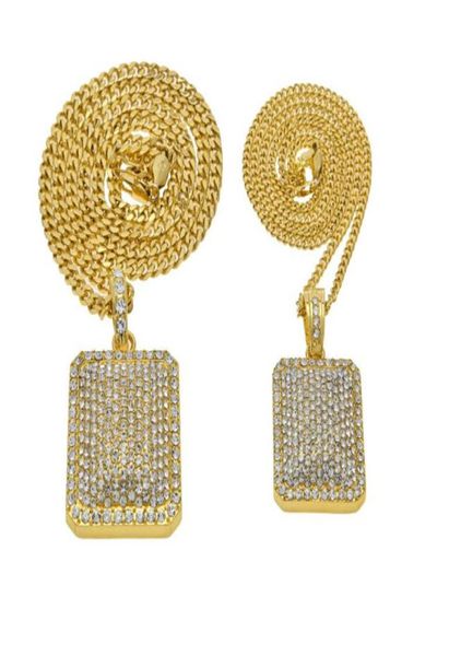 Nuova dichiarazione a catena cubana in grassetto oro d'oro d'argento per uomini donne full brillante czcristal quadrate collana a pendente hiphop j7391653