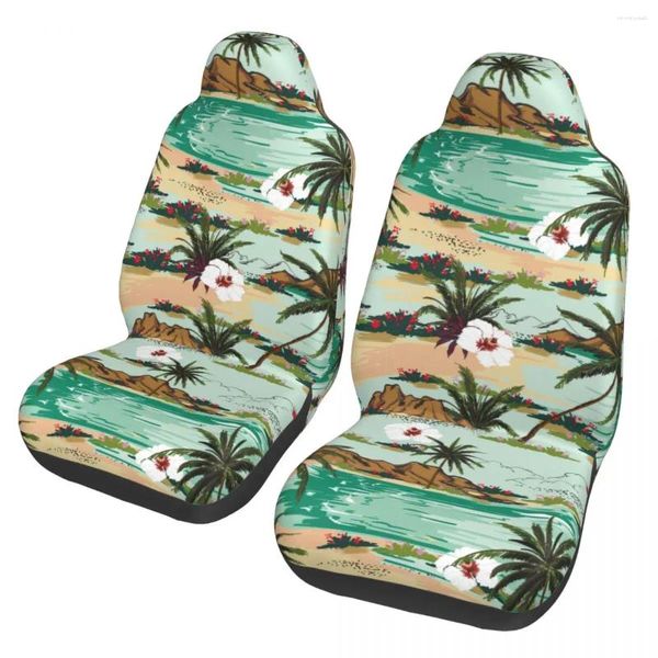 Capas de assento de carro Summer Tropical Palm Leave