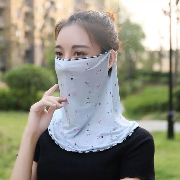 Bandanas Flap Outdoor Face Shield Proteção UV Lenços de decote da mulher Máscara de decote acionando o protetor solar de verão Gini