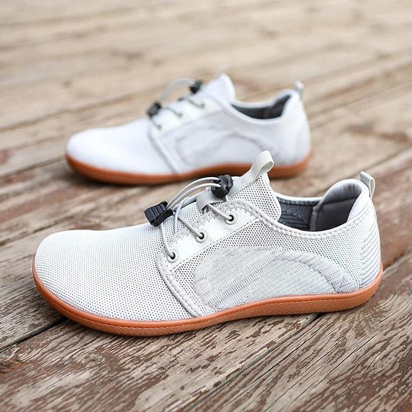 Scarpe casual unisex UNISEX MEGHTURE MESH traspiranti uomini a piedi nudi di marca larga piatti morbidi zero gocce di punta di punta di punta di grandi dimensioni di grandi dimensioni