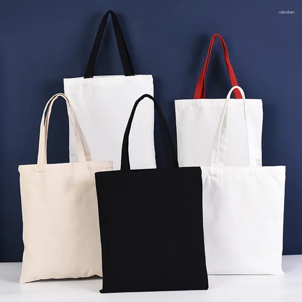 Aufbewahrungstaschen 50pcs/Los Stile große Leinwand Tasche Handtaschen Umhängetasche Einkaufsreise Reisen Baumwollhandtaschen Großhandel Großhandel