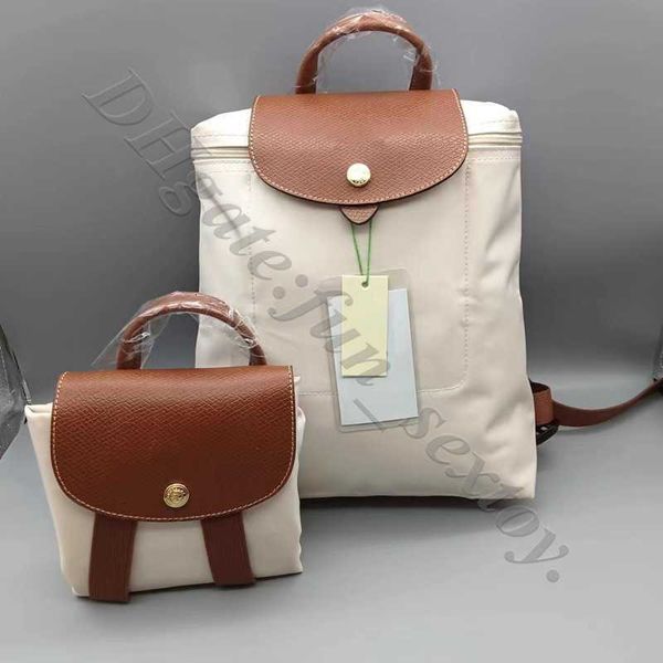 Vendas de alta qualidade bolsa de bolsa de bolsa de atacado Modinha de moda dobrável mochila francesa Nylon Women Women 70th Anniversary Luxury Bordery Horse Burses Designer Tote