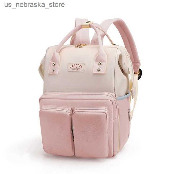 Sacos de fraldas Mamãe moda grávida Frevas Freias Sacos de dormir Backpacks Mackpacks Mãe Cuidado para o bebê Cuidado Feminino Poliéster Q240418