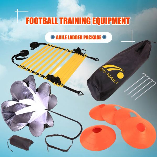 Balls Balls Football Speed Agility Ladder Soccer Kit di allenamento con sacchetti di paracadute di resistenza per facilità di sicurezza Accessori 230803