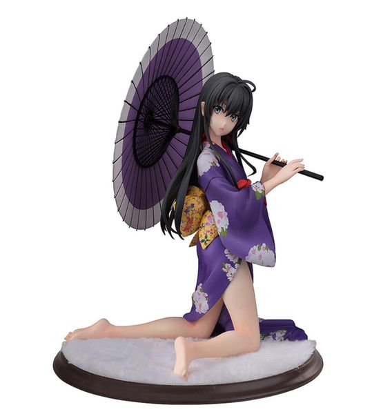 Anime -Figuren 18cm Yukino Yukinoshita Purple Kimono Sexy Mädchen Figur PVC Actionfigur Spielzeugfigur Model Spielzeug Sammlung Doll X05036413739