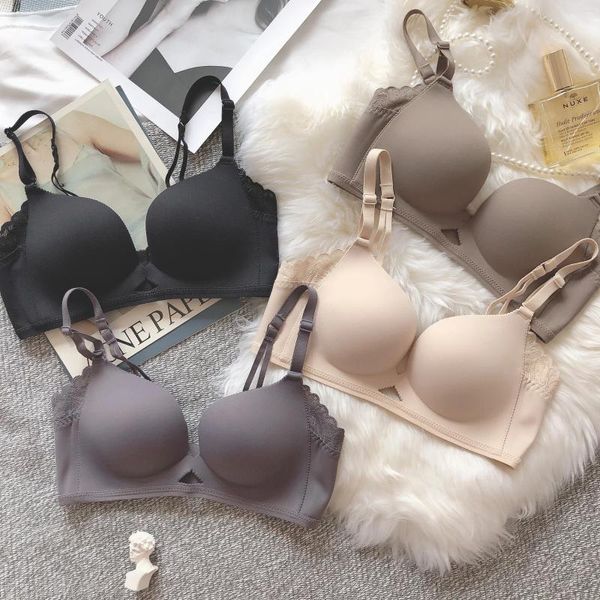 Bras senza cucitura biancheria intima femmina seni piccoli raccolti di bellezza sexy senza anello di acciaio spingi il reggiseno comodo sottile