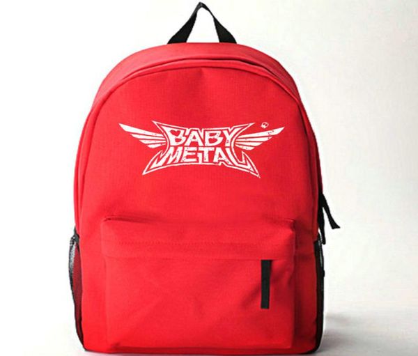 Babymetal Backpack Red Black Daypack Anime Baby Metal School Bag Nuovo borsa per la scuola sportiva da cartone animato pacchetto day per esterno