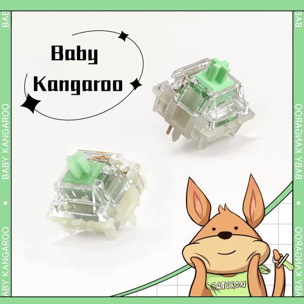 Аксессуары Gateron Baby Kangaroo Переключатели тактильные 5pin предварительные переключатели 59 г материал Pom Механическая клавиатура