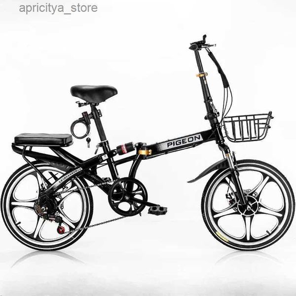 Bike Bike a 5 pale da 20 pollici bici pieghevole per lo studente adulto Variab Velocità Dugga freno a disco serra Mountain Bicyc Portab Cycling L48