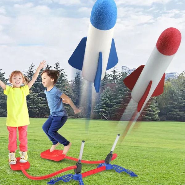 Kids Air Stomp Rocket Foot Pump Toys Sport Game Jump Stomp Outdoor Child Play Set Jump Sport Games Toys for Children 240418