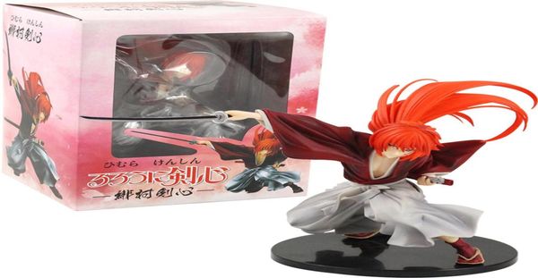 19 cm rurouni kenshin meiji swordsman história romântica Kenshin himura PVC Anime Action Figures Model Toy6487943