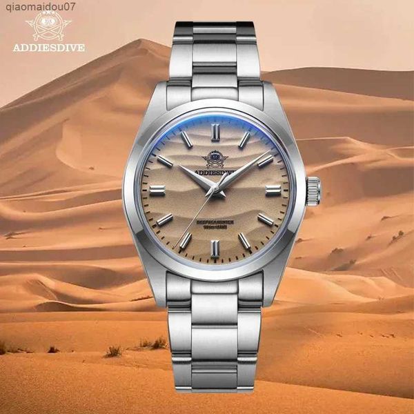 Andere Uhren Addiesdive Heißverkauf AD2030 Quarz Uhr Einfach 10Bar Stahlstahl Tauch Armbandwatch Bubble Mirror Pot Cover Glas Sport 36mm Männer Uhr