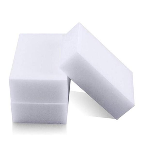 100pcslot White Magic Eraser Sponge Remove detritos de escória de sabão sujeira para todos os tipos de superfícies de limpeza universal de esponja AU2496878