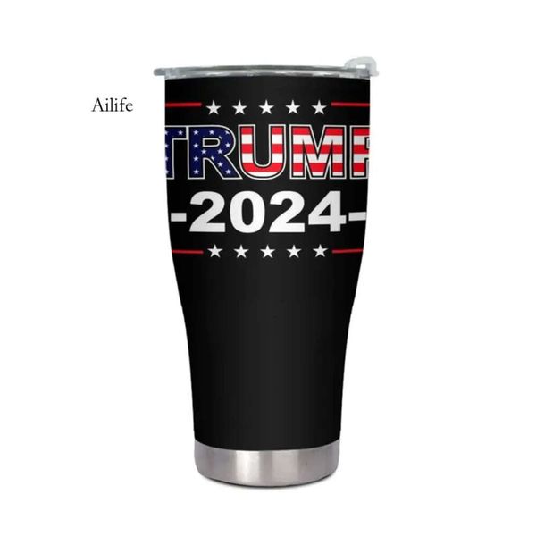 Trump 2024 30oz Paslanmaz Çelik Kupa Özel 900ml Büyük Kapasiteli Çift Katmanlı Su Şişesi 0418