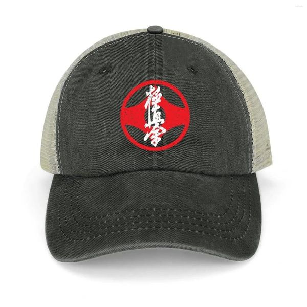 Ball Caps Kyokushin Kaikan Karate Symbol Kyokushinkai Dojo Cowboy Hat Hat Mountaine Brand Man Custom Brand Man Trucker Boy Women's