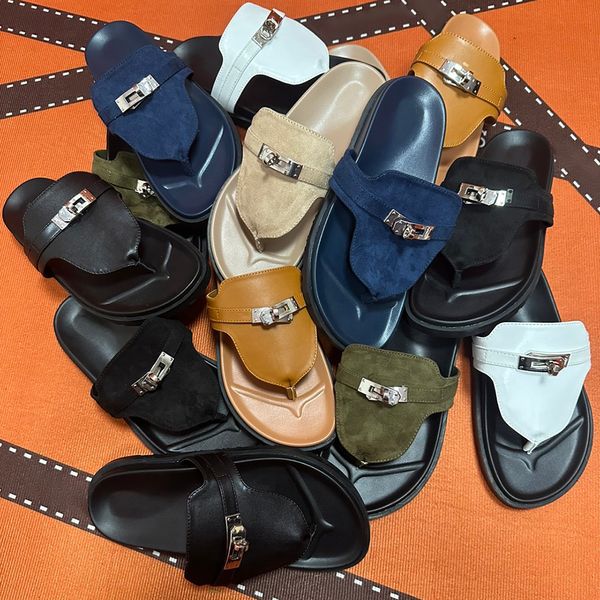 Novo designer de verão masculino feminino Empire Sandals Sapatos Flip Flips Moda Marca Chamouis Leather Palladium Praateado de fivela Praia Desconto Mens Slippers Factory