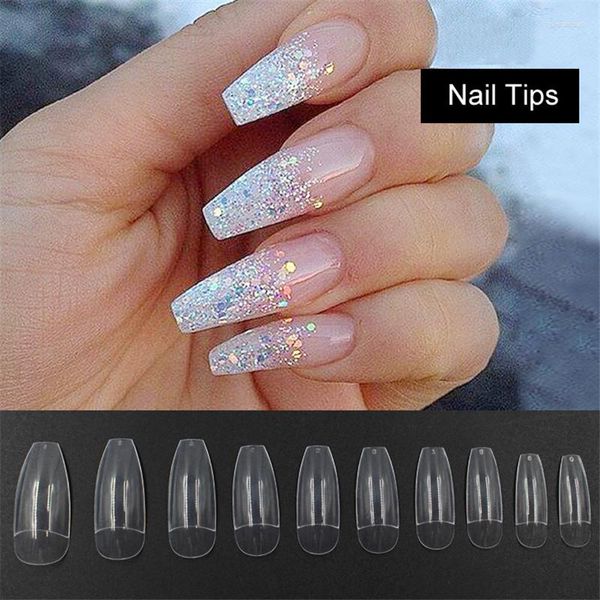 Falso unhas por atacado-500pcs Ballerina longa dicas de unhas claras abds abs abd