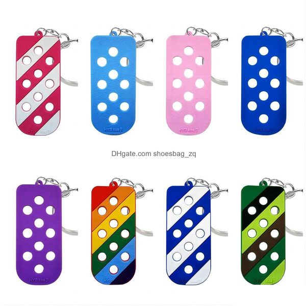 Schmuck Großhandel Weiche Eva PVC Clog Charme Schlüsselbund Organisatoren Schlüsselkette mit Loch für Charms verschiedene Farbablieferung Baby Kinder ma dhmwe