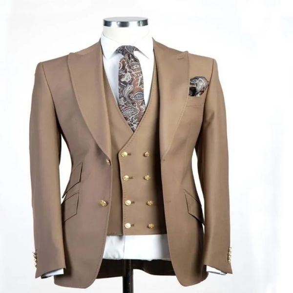 Smoking di smoking più recente due pulsanti da groomsmen pick bavani sposo da sposa sduce abita per matrimonio/ballo/cena miglior uomo blazer (giacca+cravatta+gilet+pantaloni)