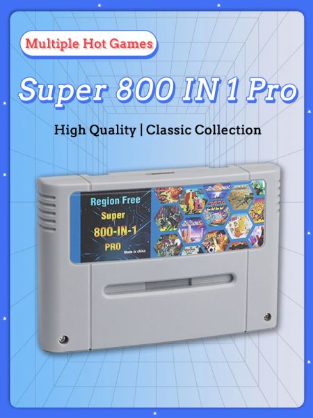 SNES 16 BIT USA EUR Japonya için 1 Süper Çok Oyunlu Kart Kartuşu 800 Kartlar