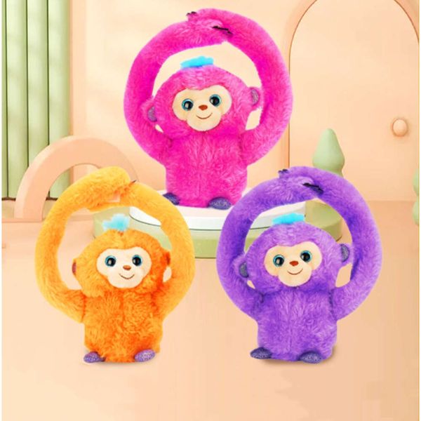 Cartoon Anime Multi Colors Kids Cine Caring Electric Portable Recording Recording Dancing Singing Rotolo Monkey Baby Plushing Toy