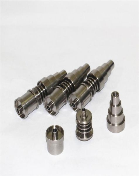 Handwerkzeuge Tupfen Sie 6 in 1 Domeless Titanium E Nagelanpassung 20mm Heizungsspulenrohrglasasche -Aschefänger für Bong8928060