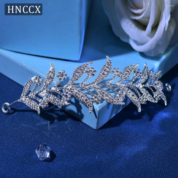 Chieni HNCCX BRIDAL ZIRCON TIARAS BANQUET Accessori per capelli Bling Rhinestone copricapo per matrimoni Woming Women Crown Crown Cp326