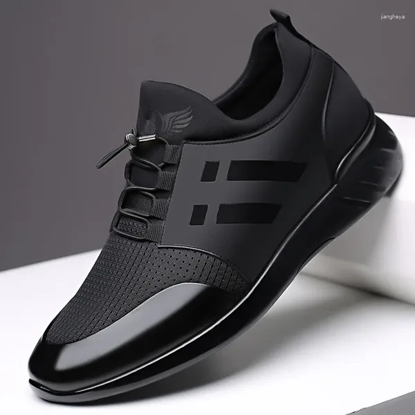 Lässige Schuhe 2024 Turnschuhe Herren Gummihöhe Erhöhen Sie 6 cm 8 cm laufende Fitnessstudio Männlich atmungsaktiv