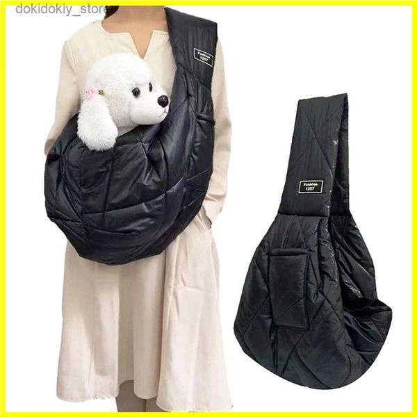 Transportador de cachorro Bolsa de gato confortável para cães Bolsas de carrinho de cães de cães de estimação para o ar livre Sacos de peito Bolsa Sling Handbag Puppy Bolsa de ombro L49