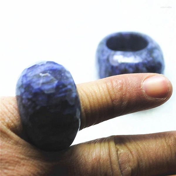 Ringos de cluster 1pc feminino púrpura jasper stone hole hole