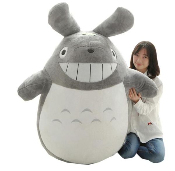 Dorimytrader Kawaii Japanischer Anime Totoro Plüschspielzeug großer gefüllter Soft Cartoon Totoro Kinderpuppenkatkissen für Kinder und Erwachsene5045267