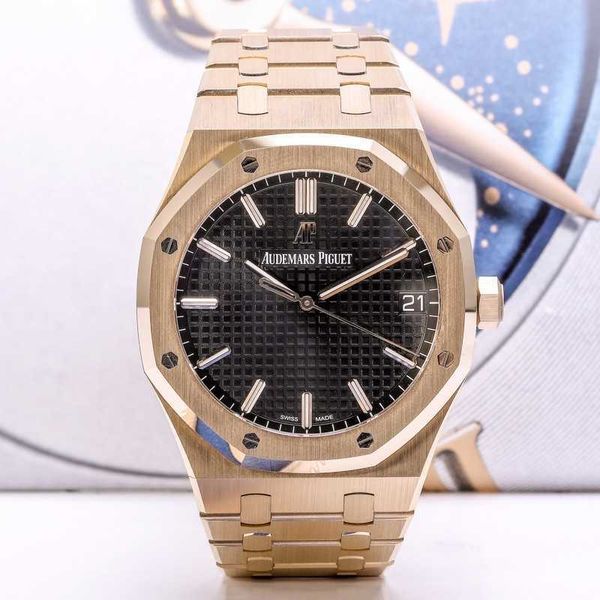 Designer Watch Luxury Automatic Mechanical Watches MENS 15500or Series Gold Rose Gold 41mm Data Display Full Set Movement Owatch da polso