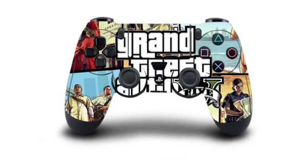 Джойстики 1pc Grand Theft Auto V GTA 5 PS4 Склейка для кожи для Sony PS4 PlayStation 4 DualShouck 4 Game Game Ps4 Controller Sticker